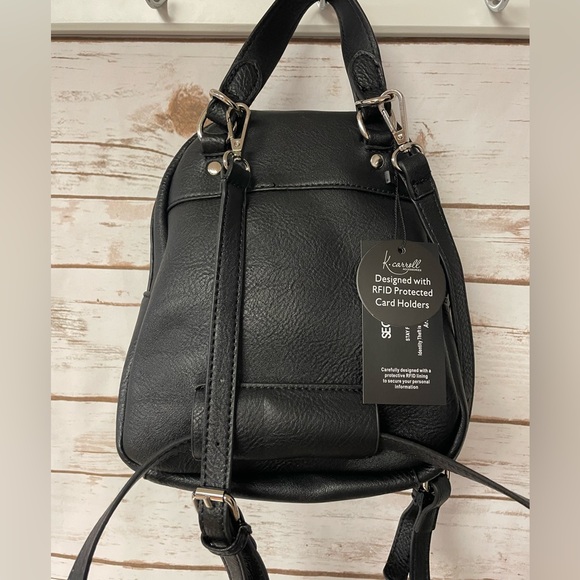 K. Carroll Willow Mini Backpack Crossbody Black - Picture 6 of 8